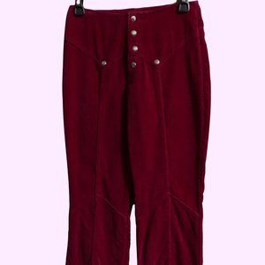 Striking Red Vintage Holdtex Womens Corduroy Pants